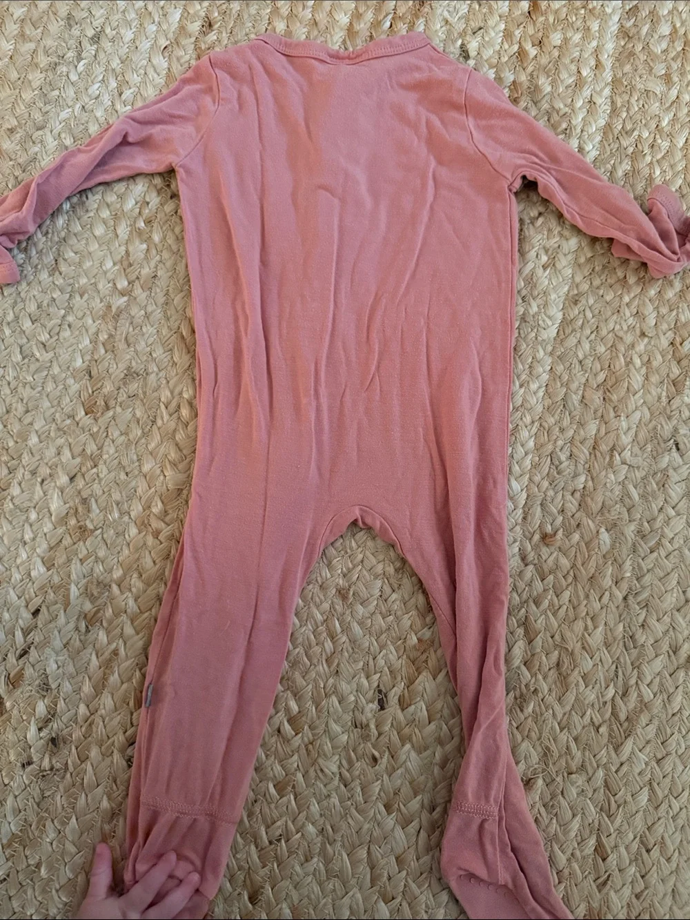 Kyte BABY Dusty Rose Long Sleeve Footed One-Piece Zipper Pajamas